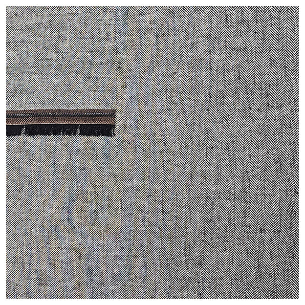 Leinen Fischgrät schwarz