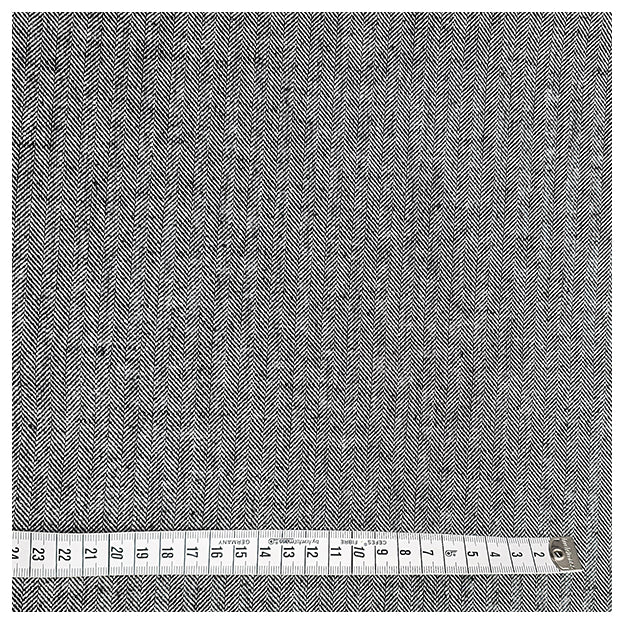 Leinen Fischgrät schwarz