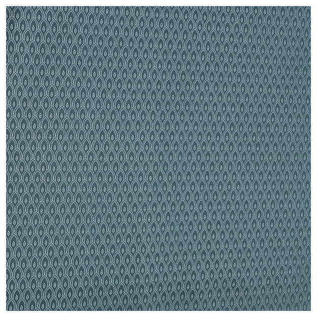 Baumwollsatin Halbdruck kleine Ornamente petrol