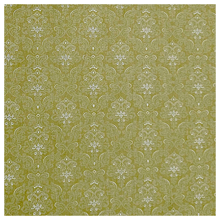 Baumwollsatin Halbdruck grün und weiß