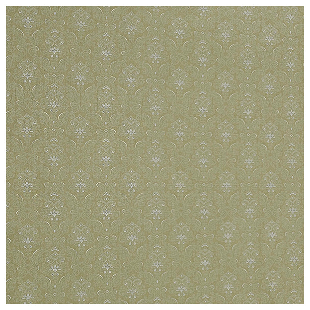 Baumwollsatin Halbdruck grün und weiß