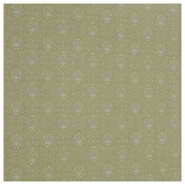 Baumwollsatin Halbdruck grün und weiß