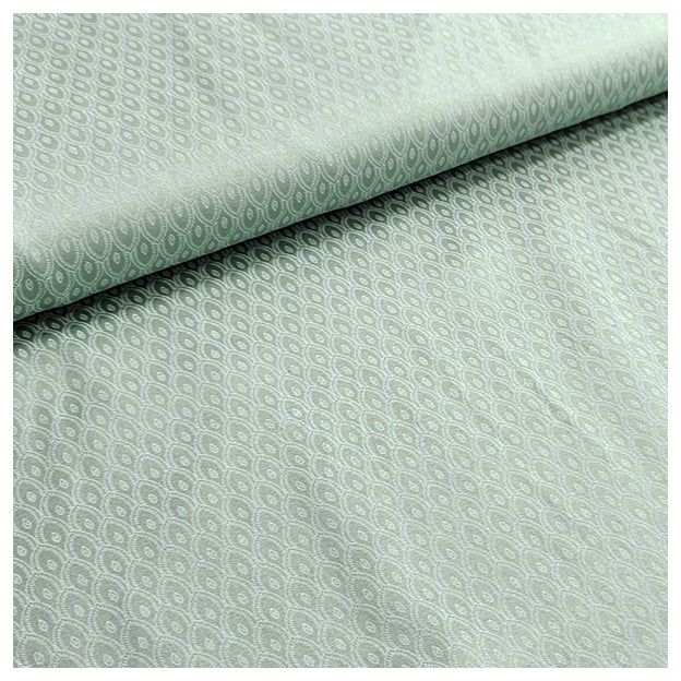 Baumwollsatin Halbdruck kleine Ornamente blaßgrün