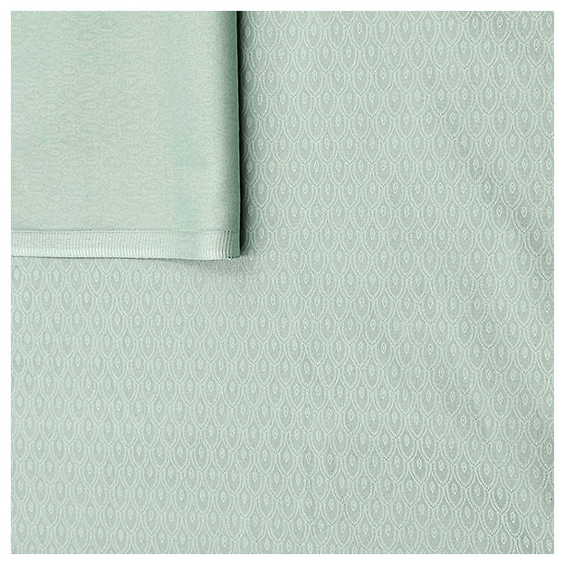 Baumwollsatin Halbdruck kleine Ornamente blaßgrün