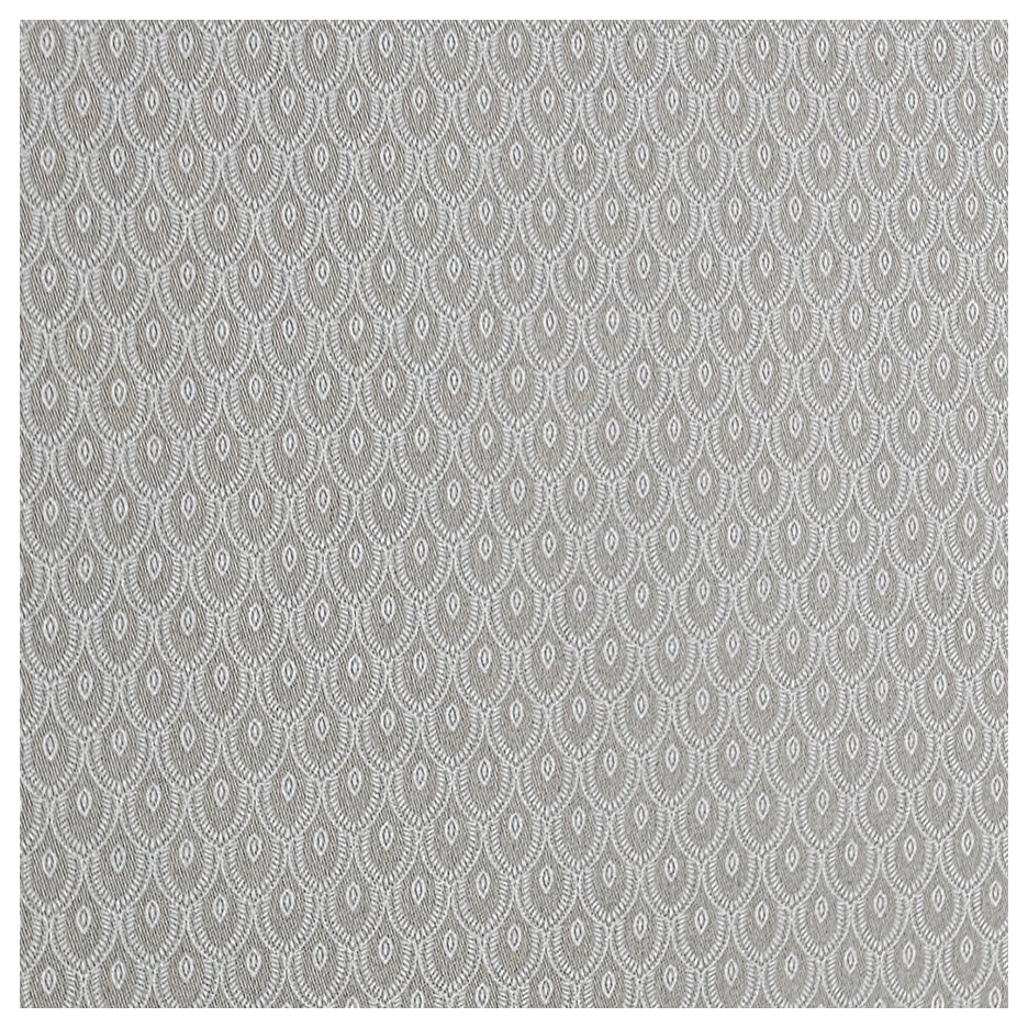 Baumwollsatin Halbdruck kleine Ornamente silbergrau