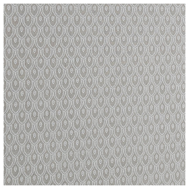 Baumwollsatin Halbdruck kleine Ornamente silbergrau