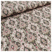 Baumwollsatin Siena Ornamente altrosa und olivgrün