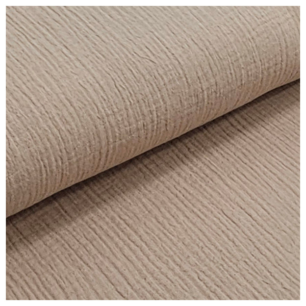 Musselin Baumwolle hellbraun