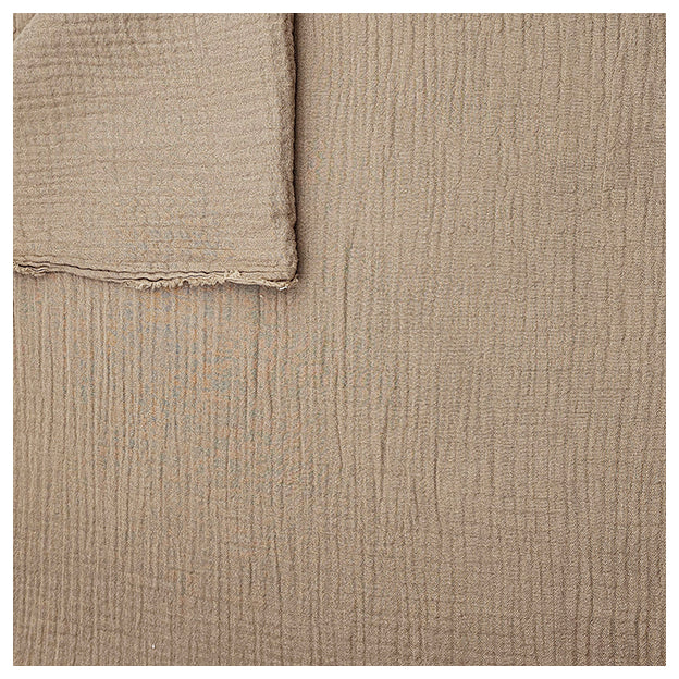 Musselin Baumwolle hellbraun