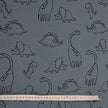 French Terry Dinosaurier indigoblau