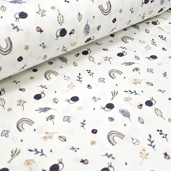 Jersey Schnecken und Regenbogen wollweiß