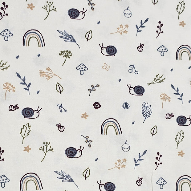 Jersey Schnecken und Regenbogen wollweiß