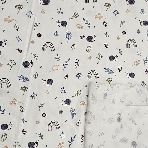 Jersey Schnecken und Regenbogen wollweiß