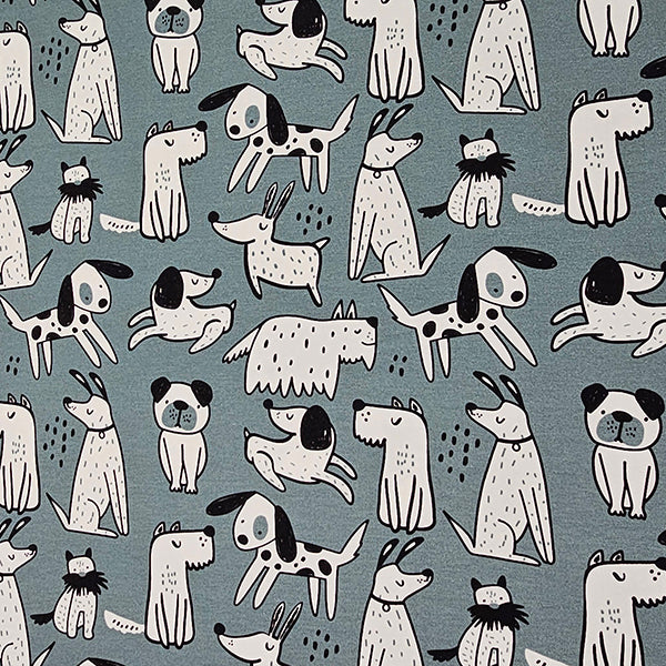 French Terry Hunde stahlblau