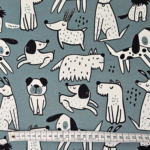 French Terry Hunde stahlblau