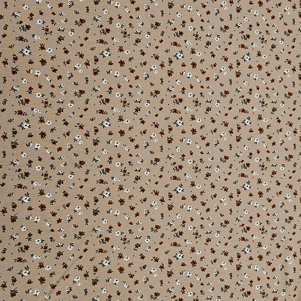 Jersey Blumen beige