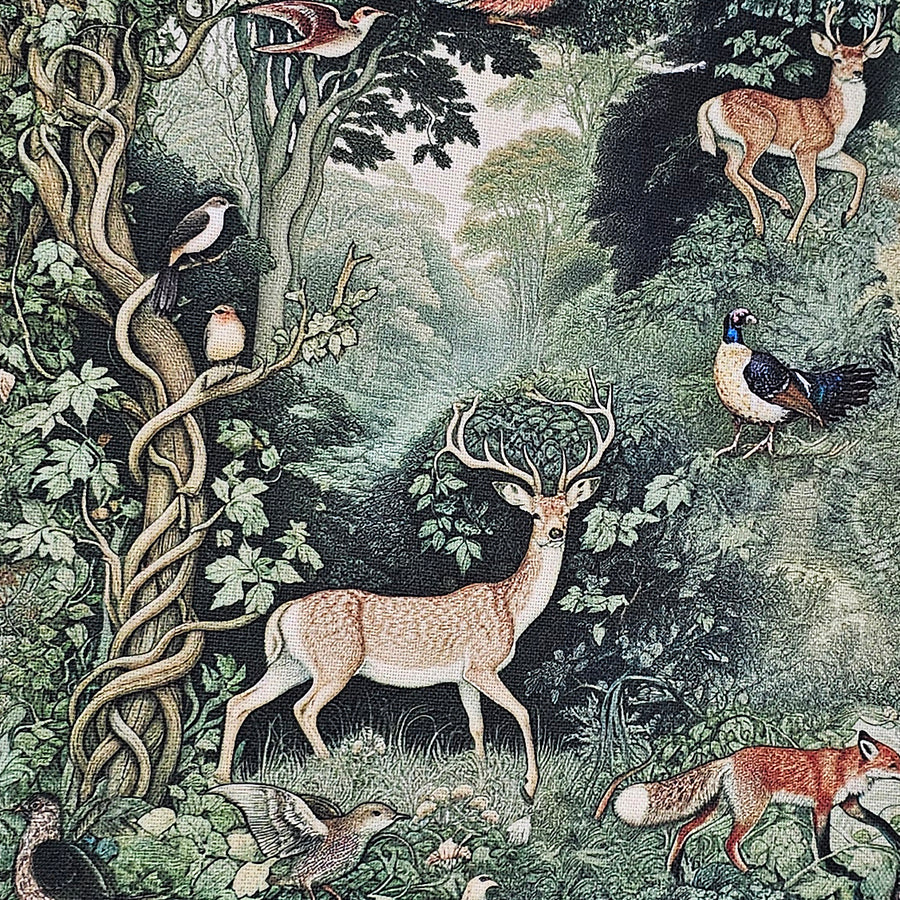 Canvas Panama Tiere grün