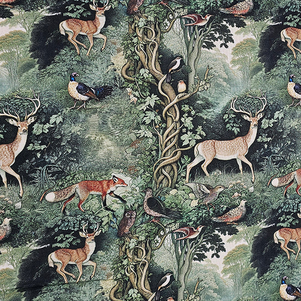 Canvas Panama Tiere grün