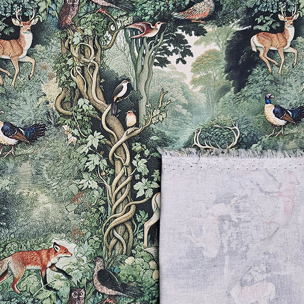 Canvas Panama Tiere grün