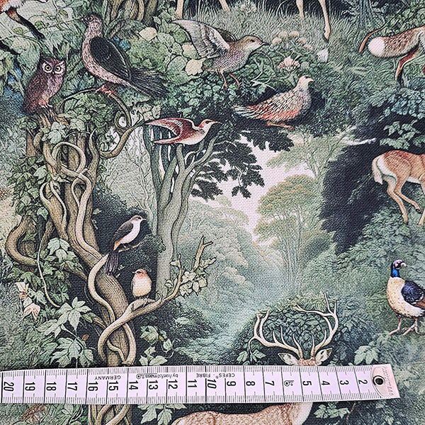 Canvas Panama Tiere grün