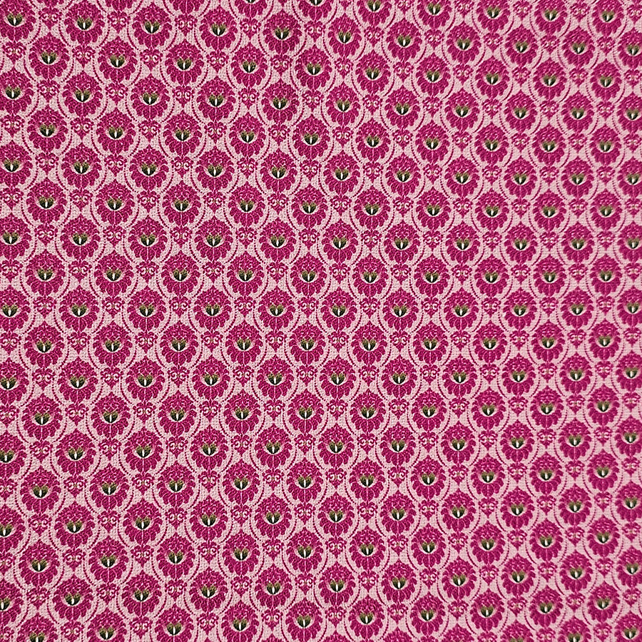 Baumwoll-Köper kleine Ornamente fuchsia