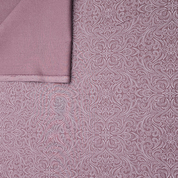 Baumwoll-Köper Halbdruck helle aubergine und weiß