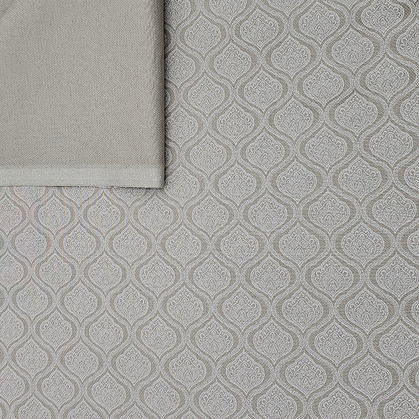 Baumwoll-Köper Ornamente Halbdruck kiesel