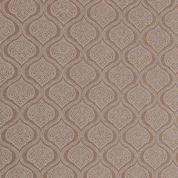 Baumwoll-Köper Ornamente Halbdruck nougat