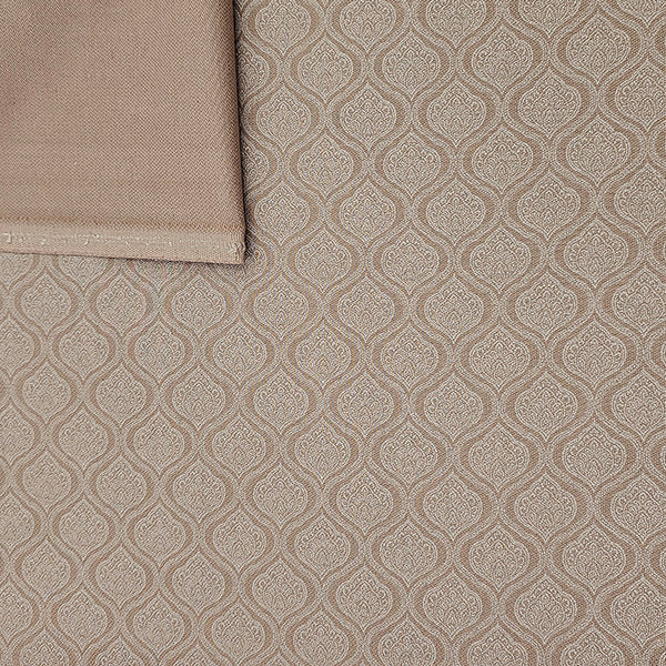 Baumwoll-Köper Ornamente Halbdruck nougat