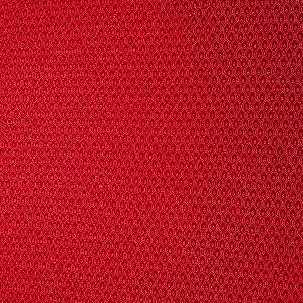 Baumwoll-Köper kleine Ornamente kirschrot