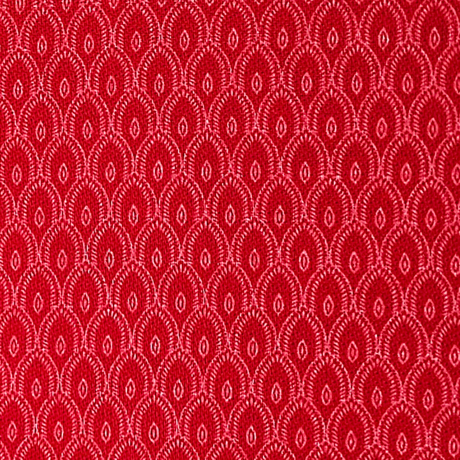 Baumwoll-Köper kleine Ornamente kirschrot