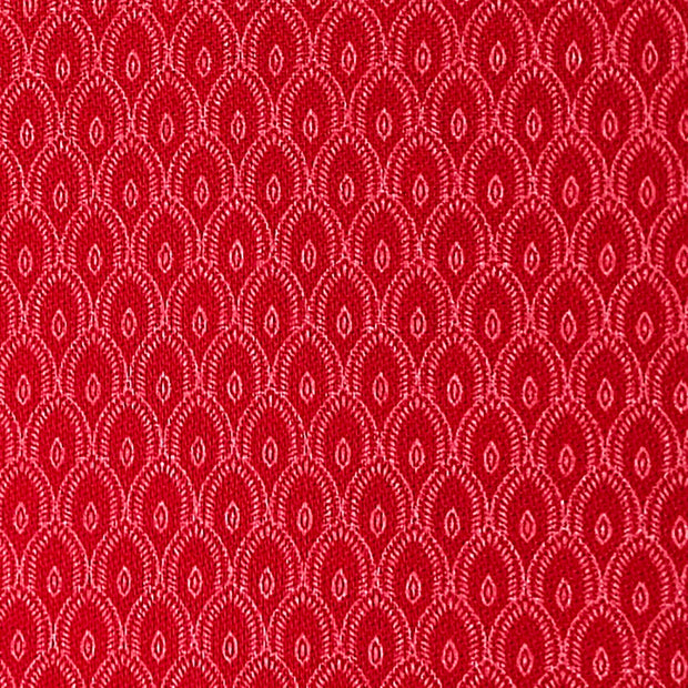 Baumwoll-Köper kleine Ornamente kirschrot