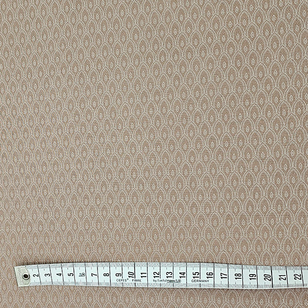 Baumwoll-Köper kleine Ornamente nougat