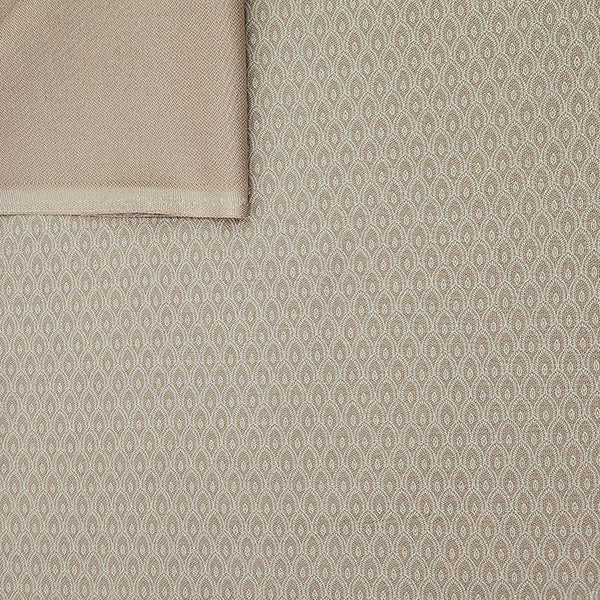 Baumwoll-Köper kleine Ornamente nougat