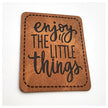 Label enjoy the little things aus Kunstleder