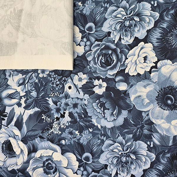 Canvas fein Rosen blau