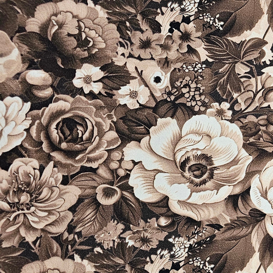 Trachten Stoffpaket taupe und Rosen mit uni Schürze