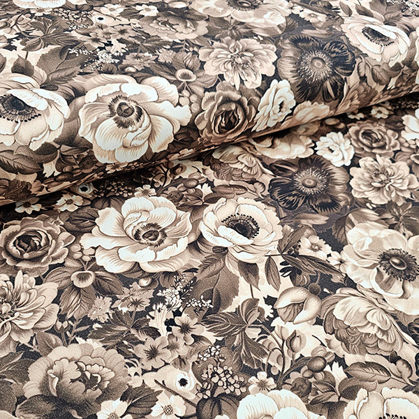 Canvas fein Rosen camel