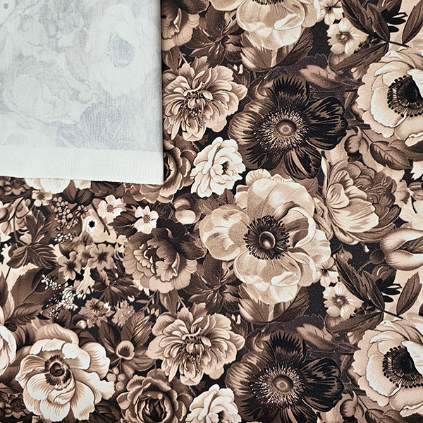 Canvas fein Rosen camel