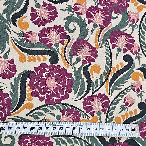 Baumwollsatin Paisley bunt