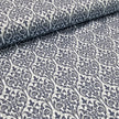 Baumwollsatin Ornamente blau und hellblau