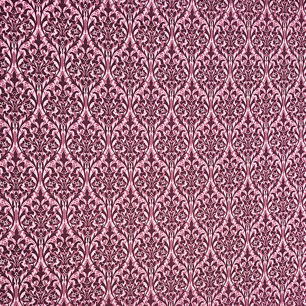 Baumwollsatin Ornamente burgunder