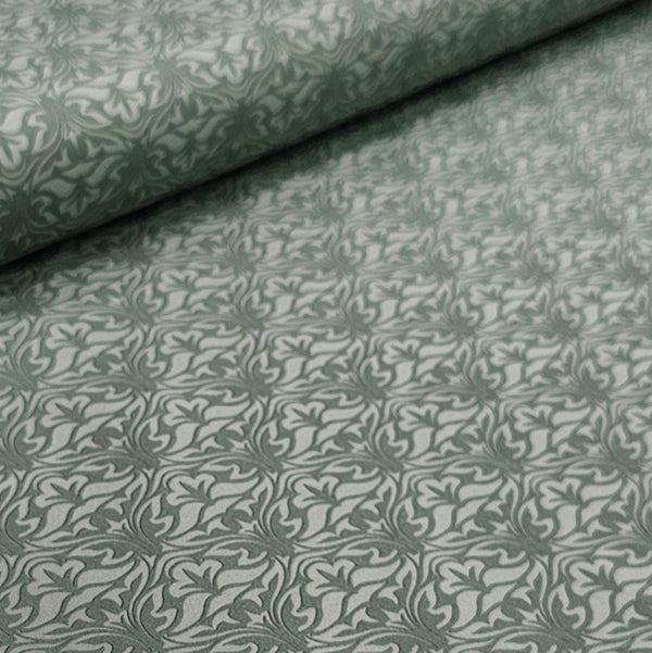 Baumwollsatin Ornamente grün