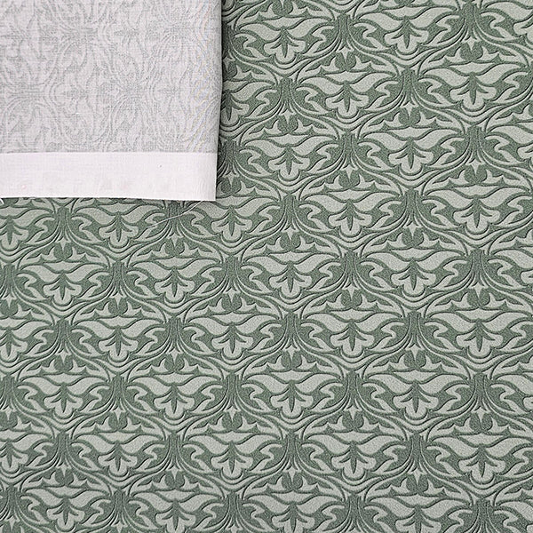 Baumwollsatin Ornamente grün