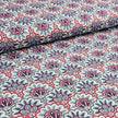 Baumwollsatin Siena Floral blau, rosa und rot