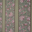 Baumwollsatin Siena Blumen mit Streifen grün