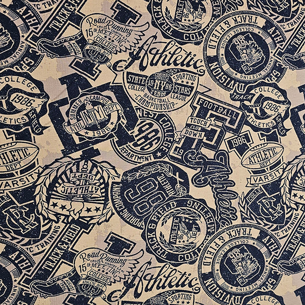 French Terry druck marine