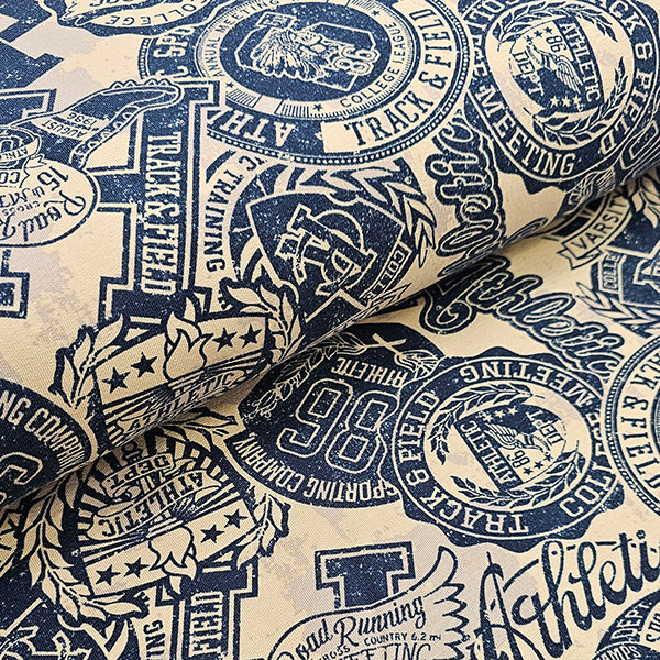 French Terry druck marine