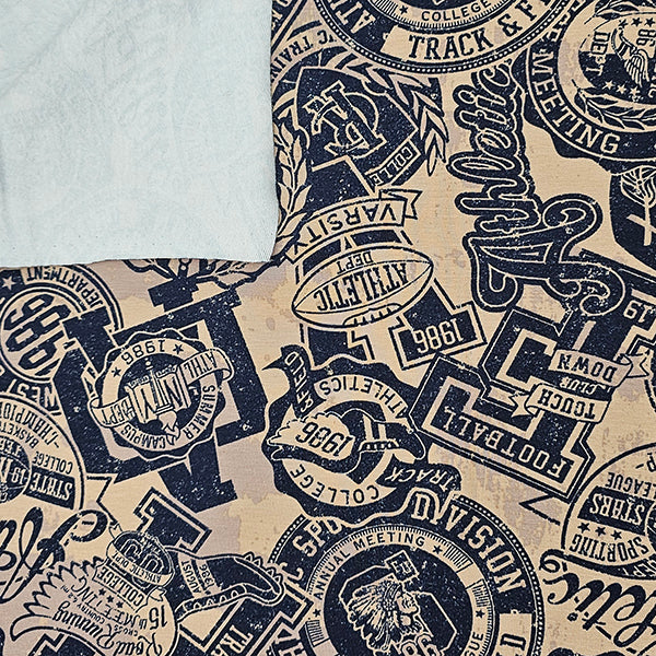 French Terry druck marine