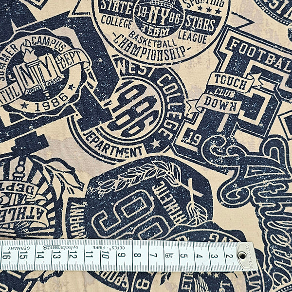 French Terry druck marine